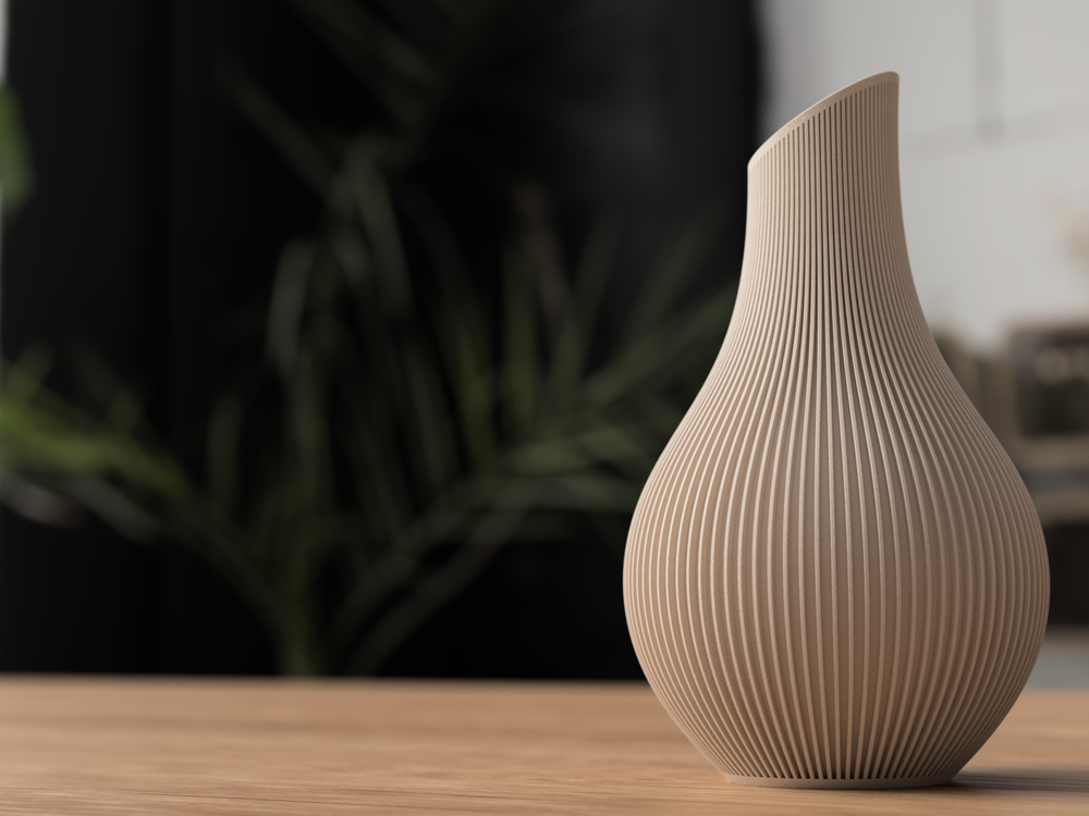 Shizu Japandi Vase - 3D printed in Canada by UMore3D