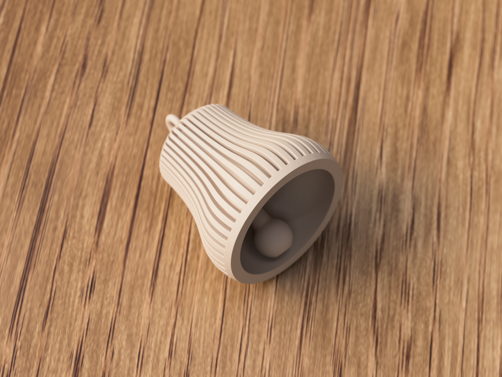 Christmas Bell Ornament (Functional) - 3D printed in Canada by UMore3D