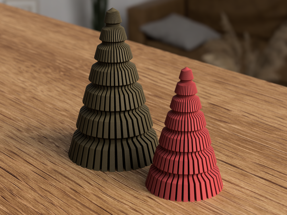 Japandi Christmas Trees - 3D printed in Canada by UMore3D