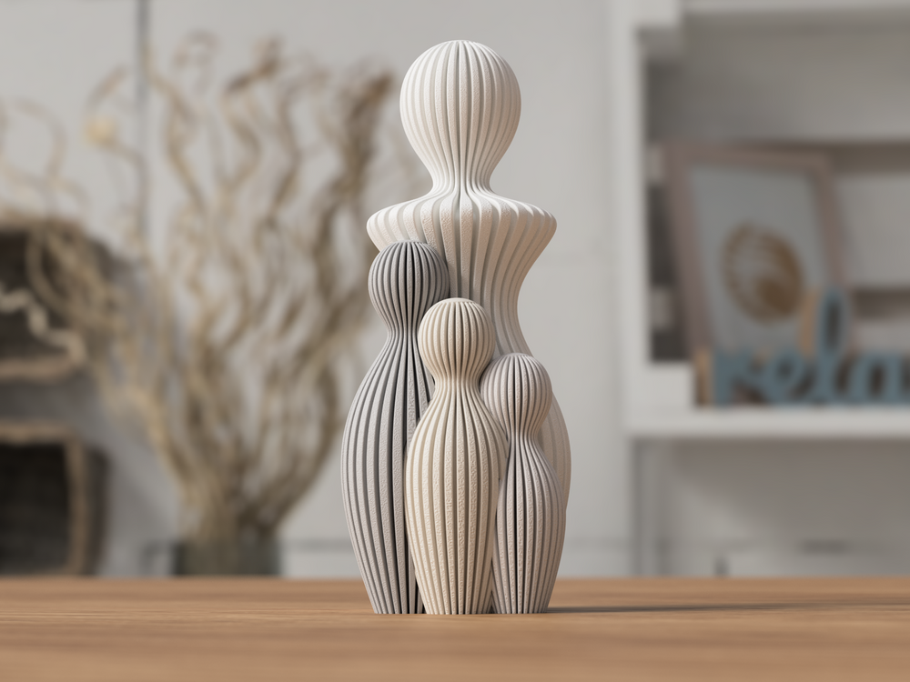 Mother's Day Statues (1 - 4 children) - 3D printed in Canada by UMore3D