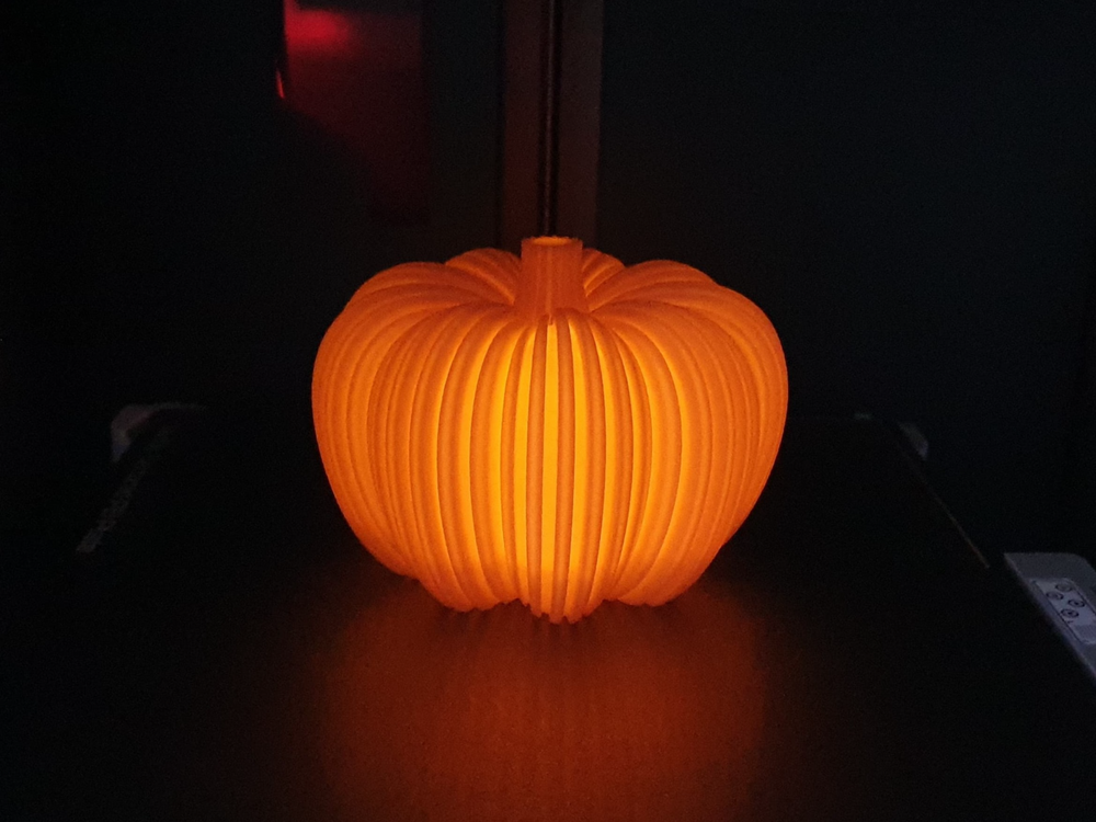 Halloween Pumpkin LED Tealight Holder - 3D printed in Canada by UMore3D