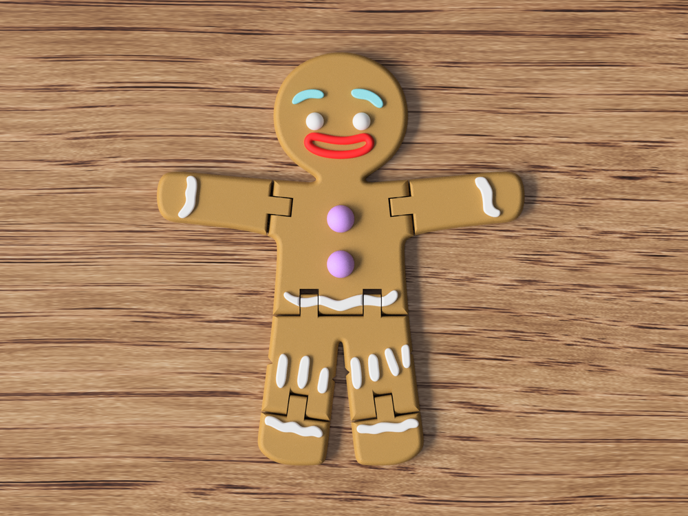 Christmas Gingerbread Man - 3D printed in Canada by UMore3D