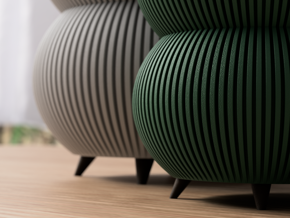 Vase/Planter with legs - 3D printed in Canada by UMore3D