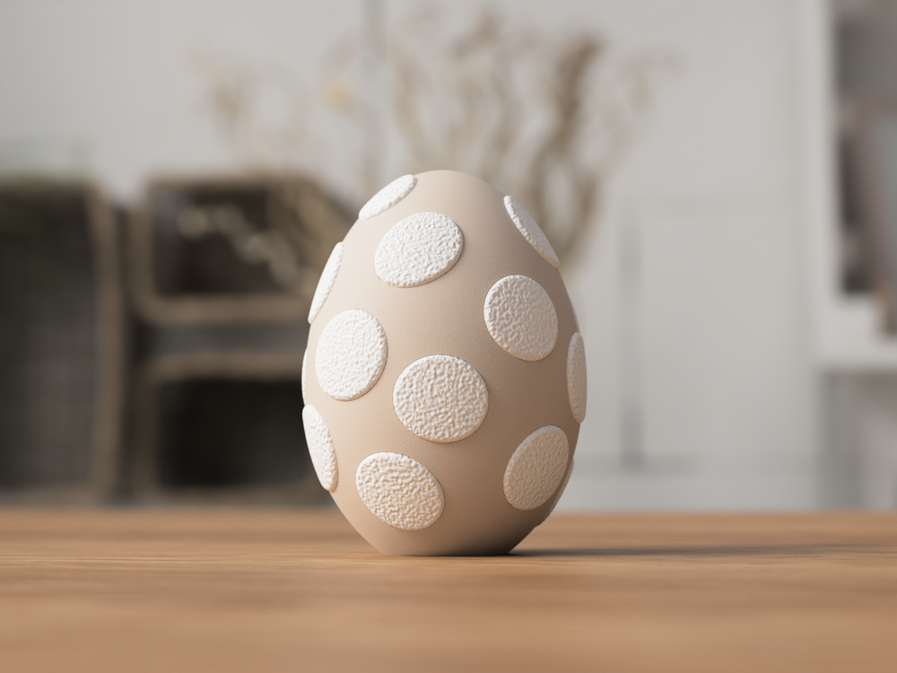 Fuzzy Easter Egg - 3D printed in Canada by UMore3D