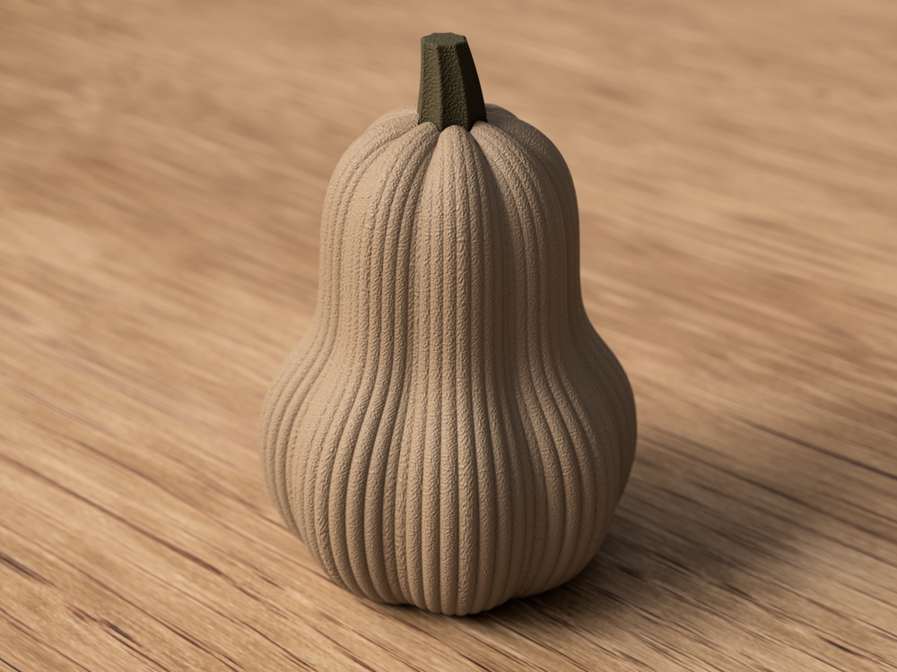 Butternut Pumpkin Decoration - 3D printed in Canada by UMore3D