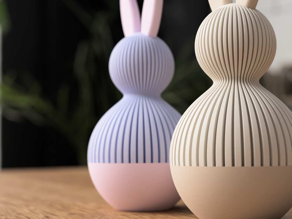 Japandi Bunny (gift container) - 3D printed in Canada by UMore3D