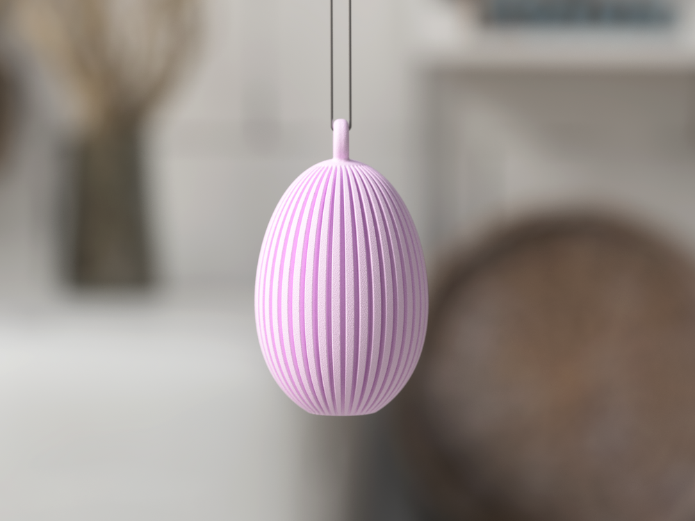 Easter Egg Ornament - 3D printed in Canada by UMore3D