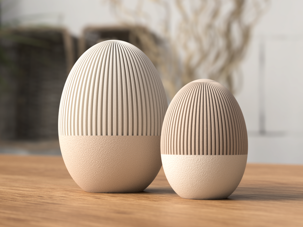Japandi easter eggs (container) - 3D printed in Canada by UMore3D