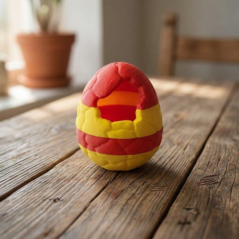 3D Printed Dragon Egg, alternate view